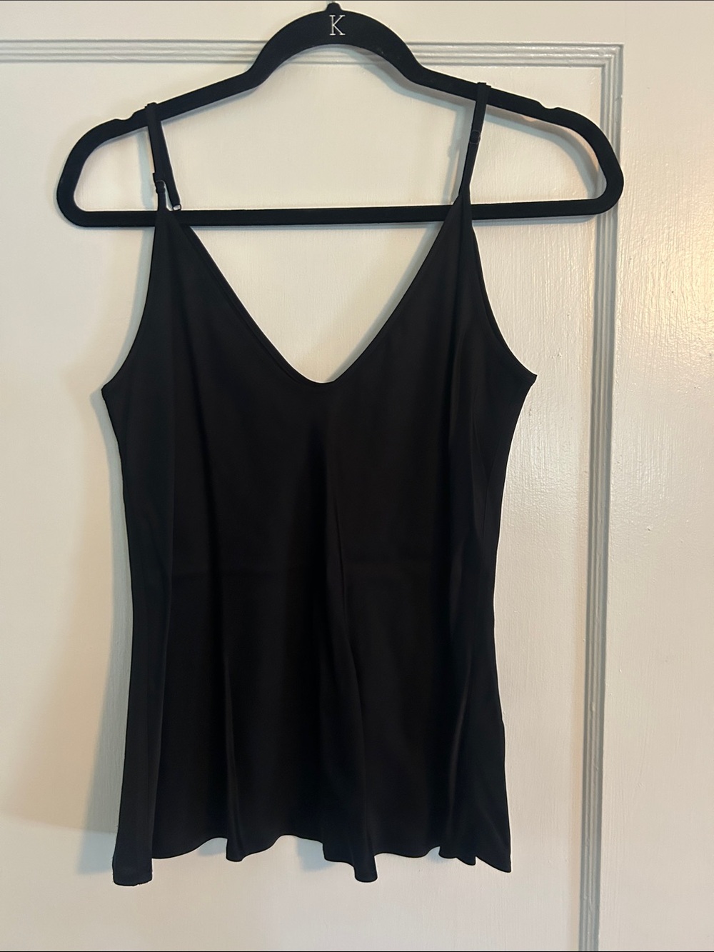L'AGENCE Lexi Black V-Neck Camisole.